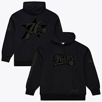 Sweat à capuche polaire Phantom noir Mitchell & Ness Philadelphia 76ers pour homme