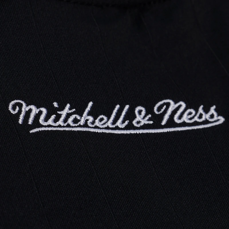 Polo Mitchell & Ness noir Philadelphia 76ers pour homme