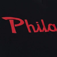 Men's Mitchell & Ness  Black Philadelphia 76ers Polo Jersey
