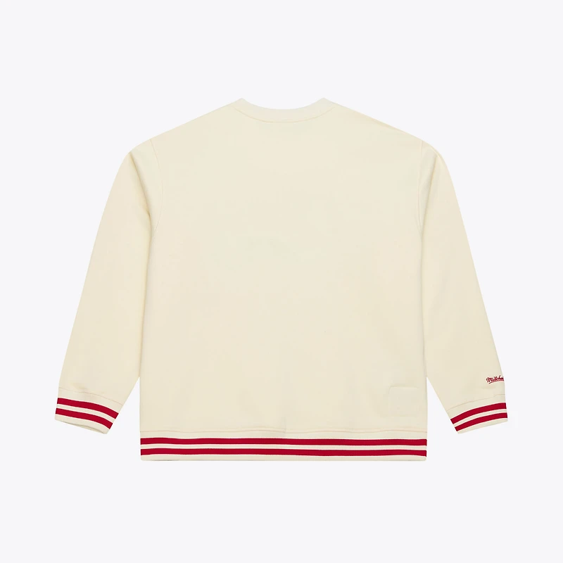 Men's Mitchell & Ness Cream Philadelphia 76ers Hardwood Classics 76 Originals Collection Sweatshirt