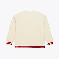 Men's Mitchell & Ness Cream Philadelphia 76ers Hardwood Classics 76 Originals Collection Sweatshirt