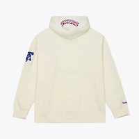Sweat à capuche en polaire premium Mitchell & Ness crème Philadelphia 76ers Hardwood Classics pour homme
