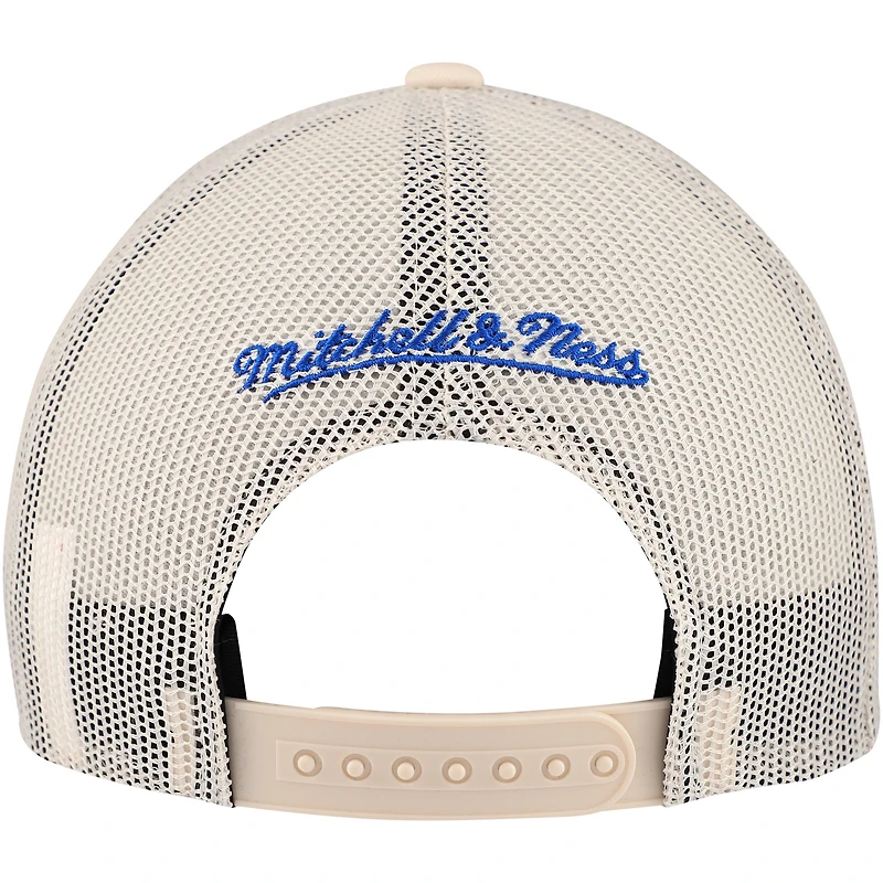 Men's Mitchell & Ness Cream Philadelphia 76ers Trucker Adjustable Hat