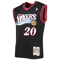 Maillot Swingman Mitchell & Ness Eric Snow pour hommes des Philadelphia 76ers 2000/01 Hardwood Classics noir
