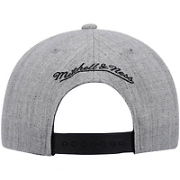Men's Mitchell & Ness Heathered Gray Philadelphia 76ers Hardwood Classics Team 2.0 Snapback Hat