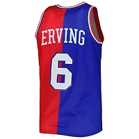 Men's Mitchell & Ness Julius Erving Royal/Red Philadelphia 76ers Hardwood Classics 1982/83 Split Swingman Jersey