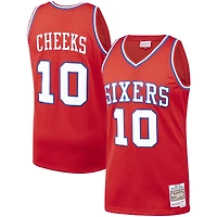 Men's Mitchell & Ness Maurice Cheeks Red Philadelphia 76ers Hardwood Classics Swingman Jersey