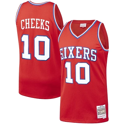 Men's Mitchell & Ness Maurice Cheeks Red Philadelphia 76ers Hardwood Classics Swingman Jersey