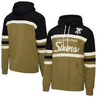 Sweat à capuche Mitchell & Ness Olive Philadelphia 76ers Double Clutch pour homme