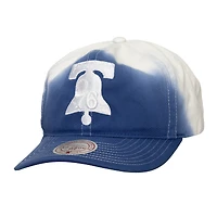 Men's Mitchell & Ness  Royal/White Philadelphia 76ers Dip Dye Pro Crown Adjustable Hat