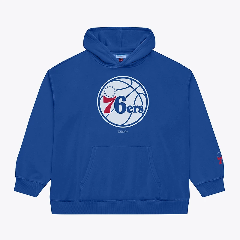 Men's Mitchell & Ness Royal Philadelphia 76ers Basic Fleece Hoodie