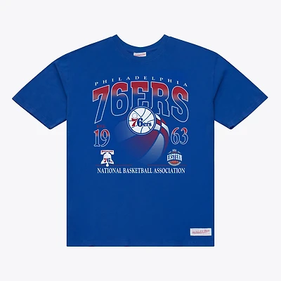 T-shirt graphique Mitchell & Ness Royal Philadelphia 76ers pour homme