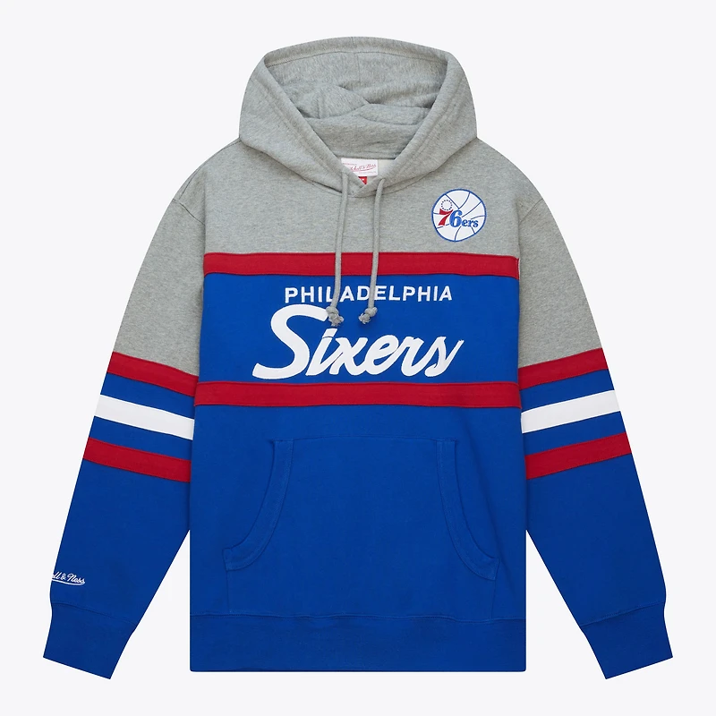 Sweat à capuche en polaire Mitchell & Ness Royal Philadelphia 76ers pour homme