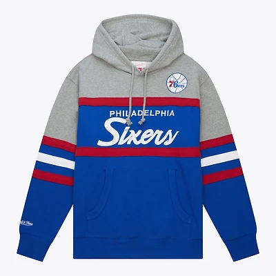 Men's Mitchell & Ness  Royal Philadelphia 76ers Fleece Head Coach Hoodie
