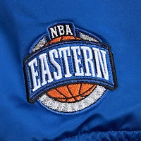Men's Mitchell & Ness Royal Philadelphia 76ers Hardwood Classics Team OG 3.0 Lightweight Satin Full-Snap Jacket
