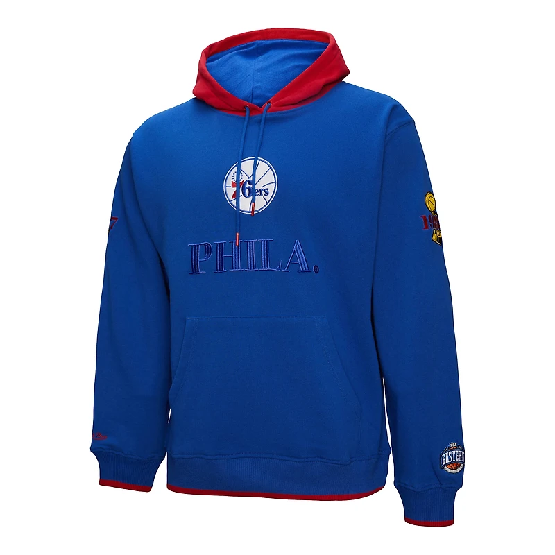Sweat à capuche Mitchell & Ness Royal Philadelphia 76ers Hardwood Classics Team OG 3.0 pour homme