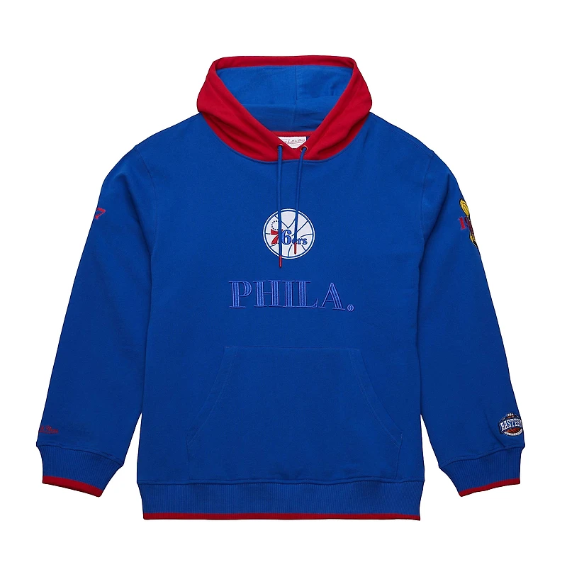 Sweat à capuche Mitchell & Ness Royal Philadelphia 76ers Hardwood Classics Team OG 3.0 pour homme