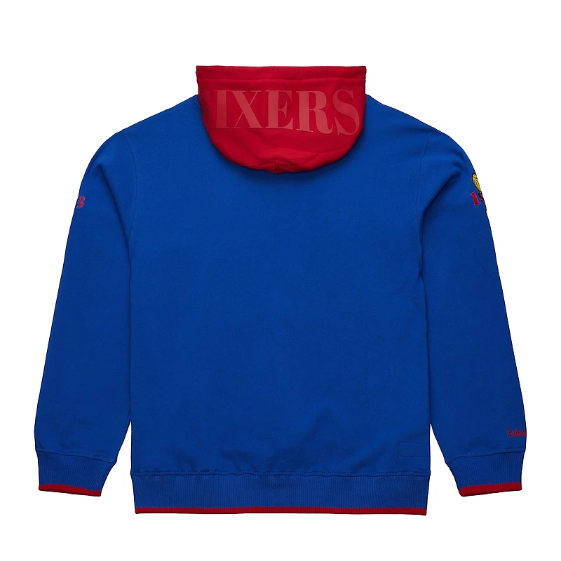 Men's Mitchell & Ness  Royal Philadelphia 76ers Hardwood Classics Team OG 3.0 Pullover Hoodie