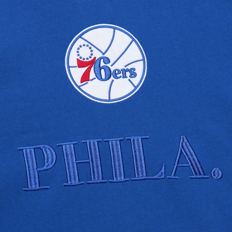 Men's Mitchell & Ness  Royal Philadelphia 76ers Hardwood Classics Team OG 3.0 Pullover Hoodie
