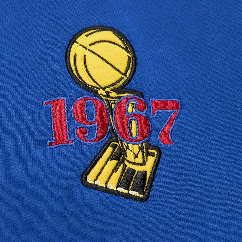 Men's Mitchell & Ness  Royal Philadelphia 76ers Hardwood Classics Team OG 3.0 Pullover Hoodie
