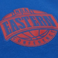 Men's Mitchell & Ness Royal Philadelphia 76ers Hardwood Classics Team Origins Fleece Pullover Hoodie