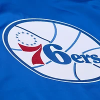 Men's Mitchell & Ness  Royal Philadelphia 76ers Throw It Back Heavyweight Satin Full-Zip Jacket