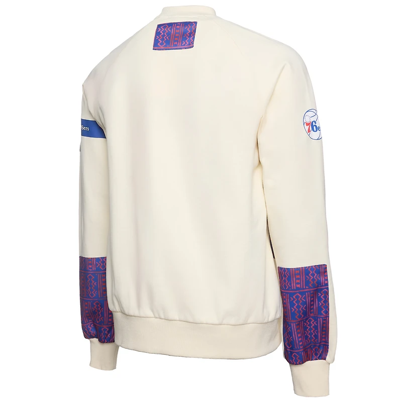 Sweat-shirt à capuche de qualité supérieure NBA x Two Hype Cream Philadelphia 76ers Culture & Hoops Collection pour homme