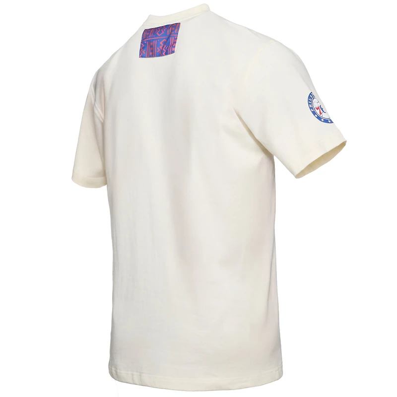 Men's NBA x Two Hype  Cream Philadelphia 76ers Culture & Hoops Collection Premium T-Shirt