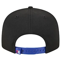 Men's New Era Black/Royal Philadelphia 76ers Sport Night Splatter 2-Tone 9FIFTY Snapback Hat