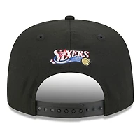 Men's New Era Black Philadelphia 76ers 2025/26 Classic Edition Jersey Hook A-Frame 9FIFTY Snapback Hat