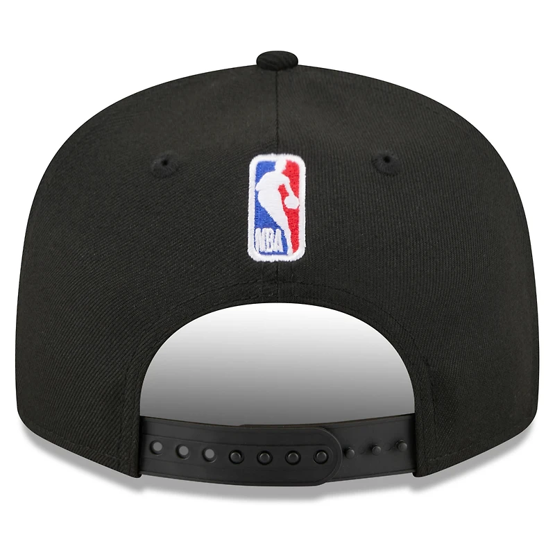 Casquette snapback New Era noire pour homme Philadelphia 76ers 2026 NBA Draft Crystal 9FIFTY
