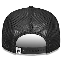 Casquette de camionneur à visière snapback 9FIFTY Philadelphia 76ers noire New Era pour homme