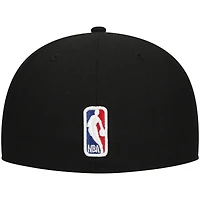 Casquette ajustée 59FIFTY noire avec logo Blackout Shadow des Philadelphia 76ers New Era pour hommes