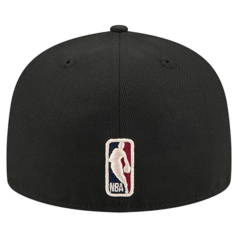Men's New Era Black Philadelphia 76ers Core Logo 59FIFTY Fitted Hat