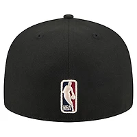 Men's New Era  Black Philadelphia 76ers Core Logo 59FIFTY Fitted Hat