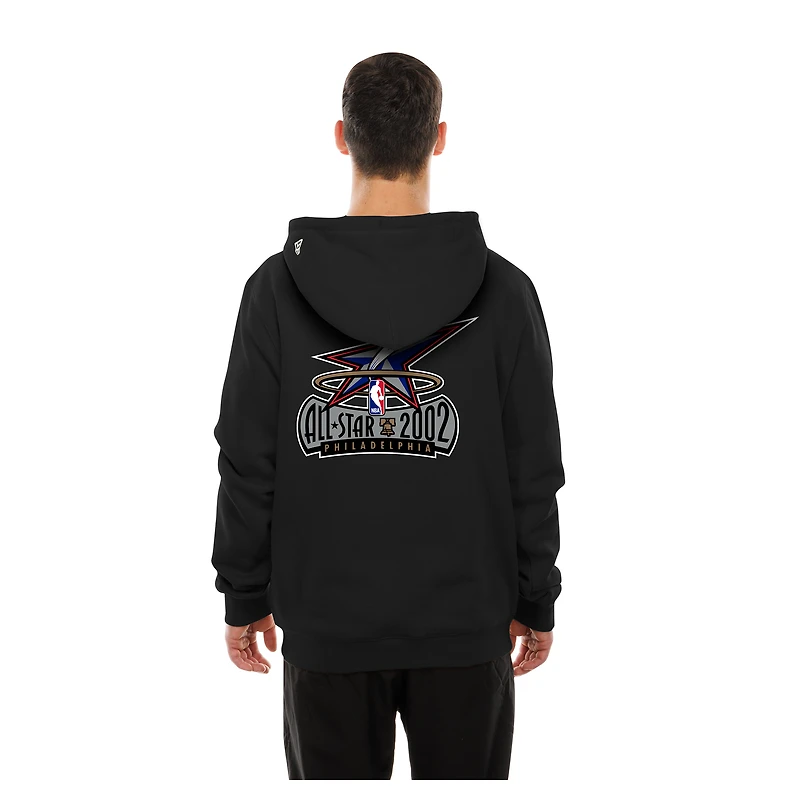 Men's New Era  Black Philadelphia 76ers Front Back Logo Hoodie