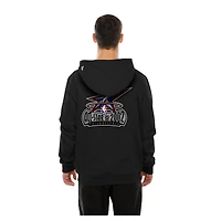 Men's New Era  Black Philadelphia 76ers Front Back Logo Hoodie