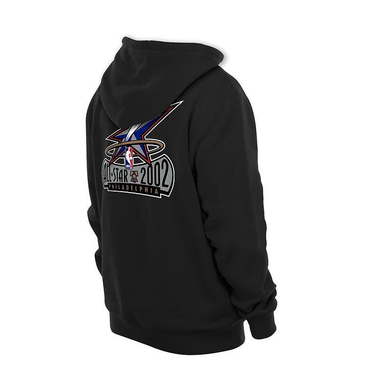 Men's New Era  Black Philadelphia 76ers Front Back Logo Hoodie