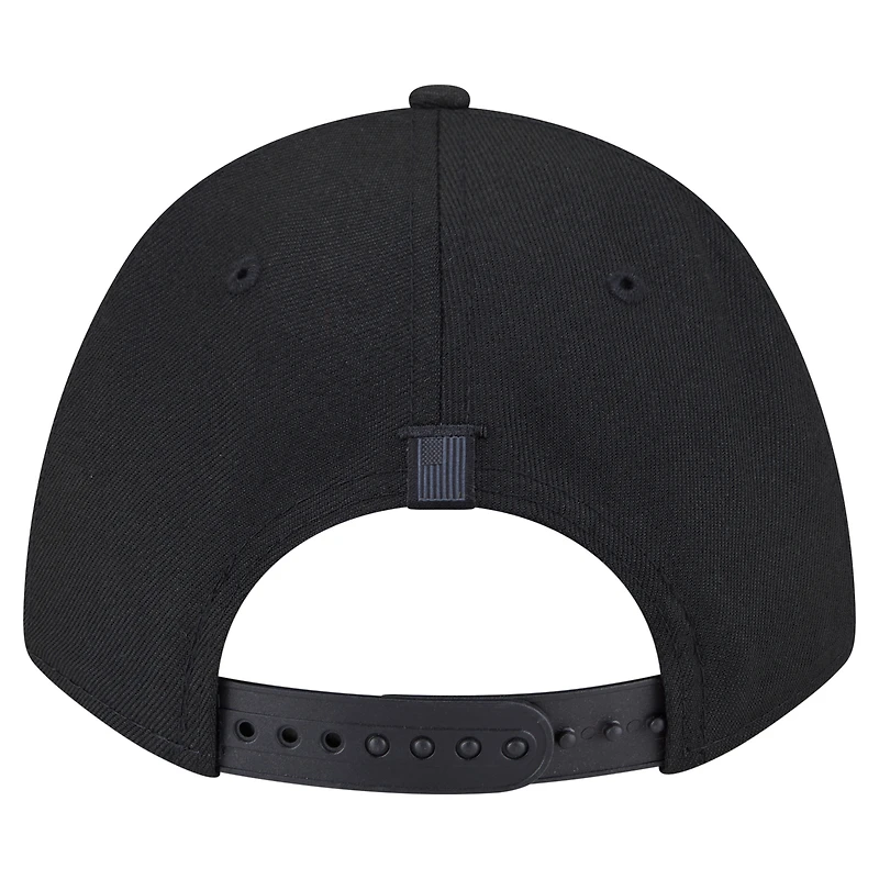 Casquette ajustable New Era noire Philadelphia 76ers Game Day Flag 9FORTY pour homme