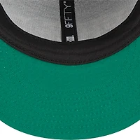 Men's New Era Black Philadelphia 76ers Post-Up Pin Mesh 9FIFTY Snapback Hat