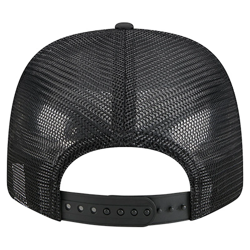 Men's New Era Black Philadelphia 76ers Quilted 9SEVENTY Trucker Adjustable Hat