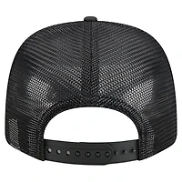 Men's New Era  Black Philadelphia 76ers Quilted 9SEVENTY Trucker Adjustable Hat