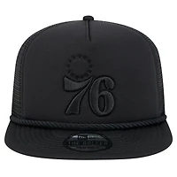Casquette de golf à visière snapback Philadelphia 76ers noire New Era pour homme