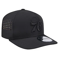 Casquette Snapback A-Frame 9FIFTY ventilée noire Philadelphia 76ers de New Era pour homme