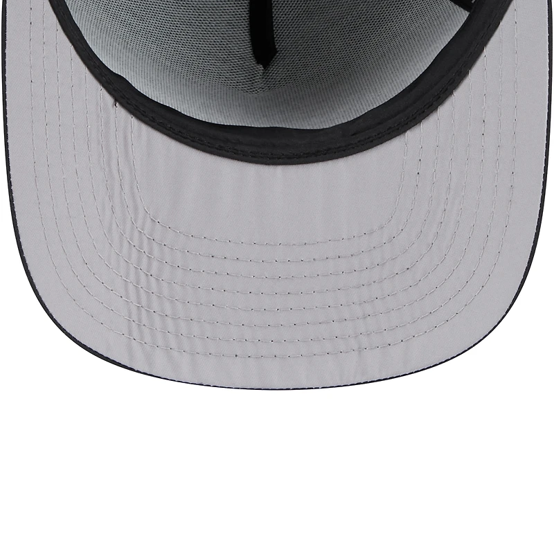 Men's New Era Black Philadelphia 76ers Vented 9FIFTY A-Frame Snapback Hat