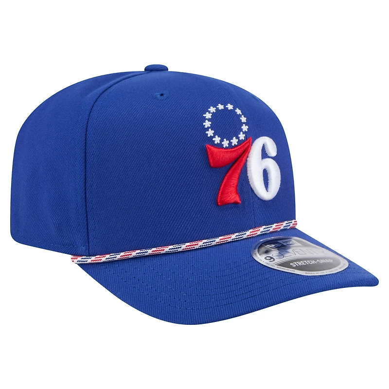 Casquette ajustable New Era 9SEVENTY bleue des Philadelphia 76ers pour homme