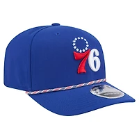 Casquette ajustable New Era 9SEVENTY bleue des Philadelphia 76ers pour homme