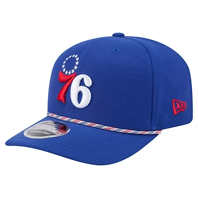 Casquette ajustable New Era 9SEVENTY bleue des Philadelphia 76ers pour homme