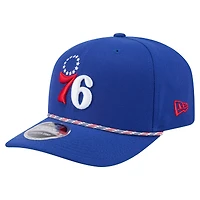 Casquette ajustable New Era 9SEVENTY bleue des Philadelphia 76ers pour homme