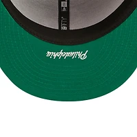 Casquette ajustée 59FIFTY pour homme New Era Blue Philadelphia 76ers avec fente latérale